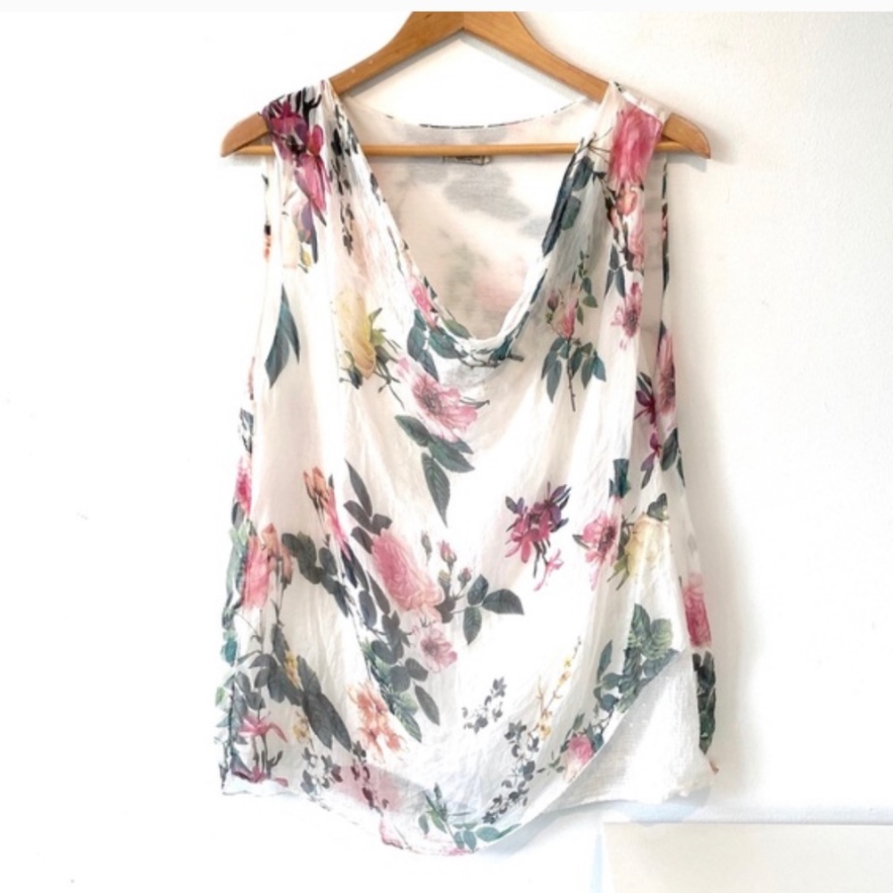 Viola Borghi Made in Italy | flowery sequin top
